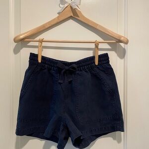 J. Crew Linen-Blend Navy Blue Women's Shorts